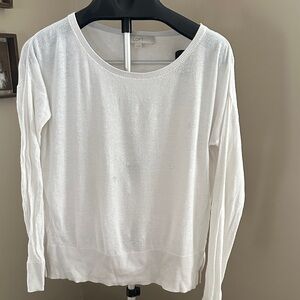 Women's White Long Sleeve Top